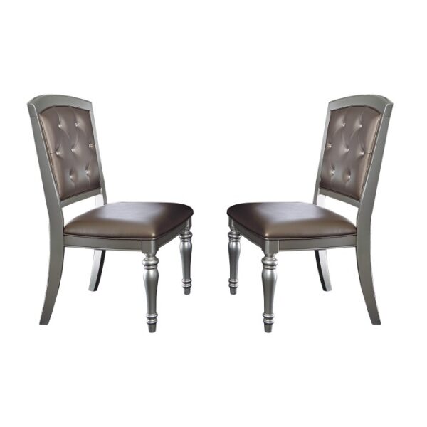 Silver Orsina Collection Side Chair By Homelegance 6