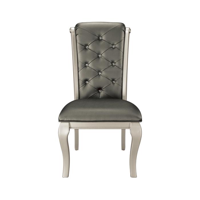 Silver Crawford Collection Side Chair By Homelegance
