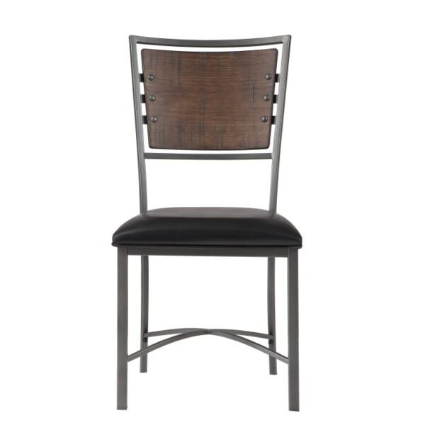 Burnished brown and Gray Metal Fideo Collection Side Chair By Homelegance 7