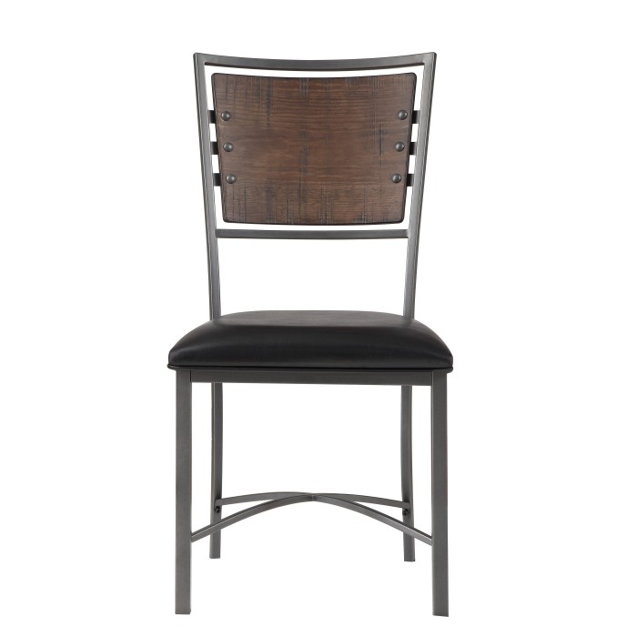 Burnished brown and Gray Metal Fideo Collection Side Chair By Homelegance