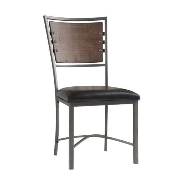 Burnished brown and Gray Metal Fideo Collection Side Chair By Homelegance 8