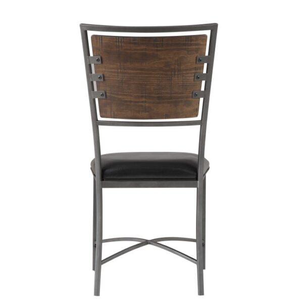Burnished brown and Gray Metal Fideo Collection Side Chair By Homelegance 9