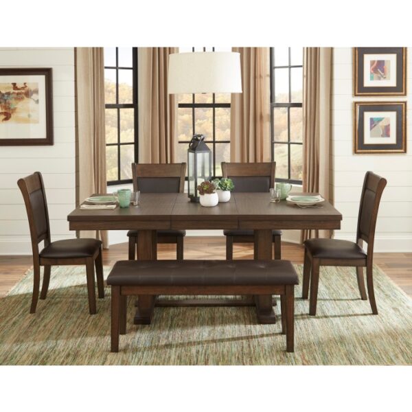 Light rustic brown Wieland Collection Side Chair By Homelegance 11