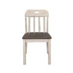 Antique white and gray Clover Collection Side Chair By Homelegance 9