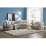 Gray Boucle Irma Chair W/Swivel LV02569 By ACME Accent Chairs Mobilia Cleopatra 8 Gray Boucle Irma Chair W/Swivel LV02569 By ACME 8