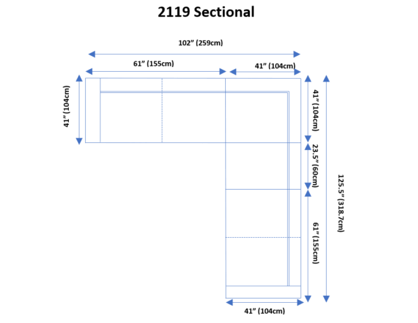 2119 Sectional White p9495 By ESF Furniture 10