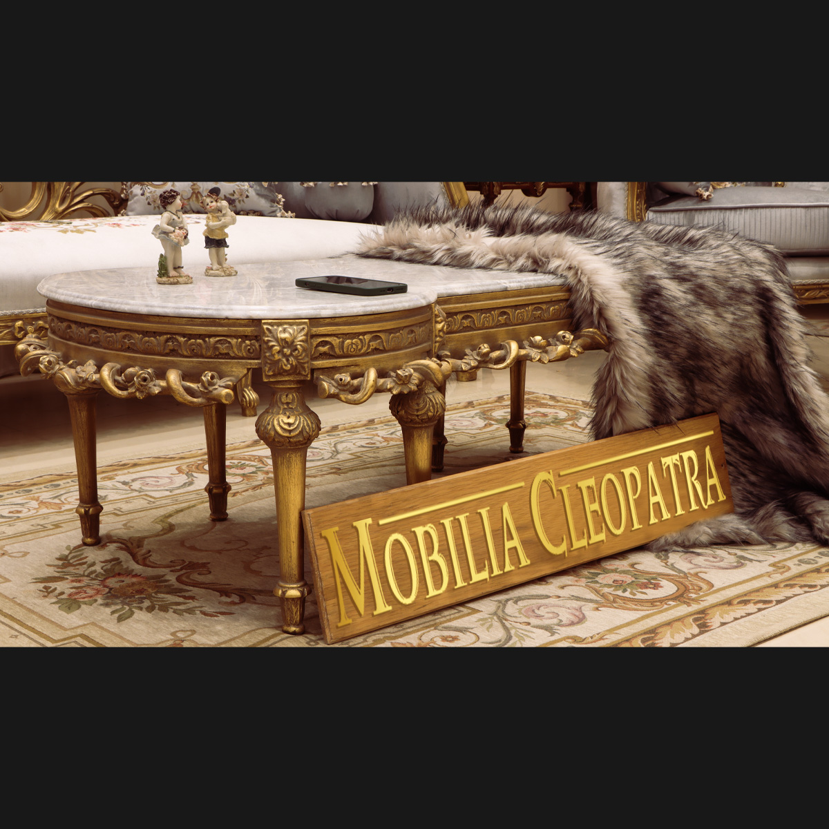 Handmade Azure Coffee Table set
