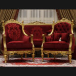 Handmade Coral Red Chair 12