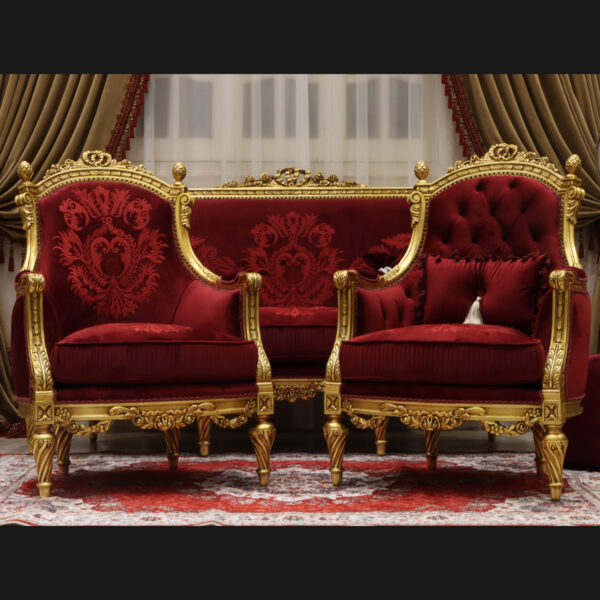 Handmade Coral Red Chair 8