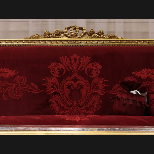 Handmade Coral Red Sofa 10
