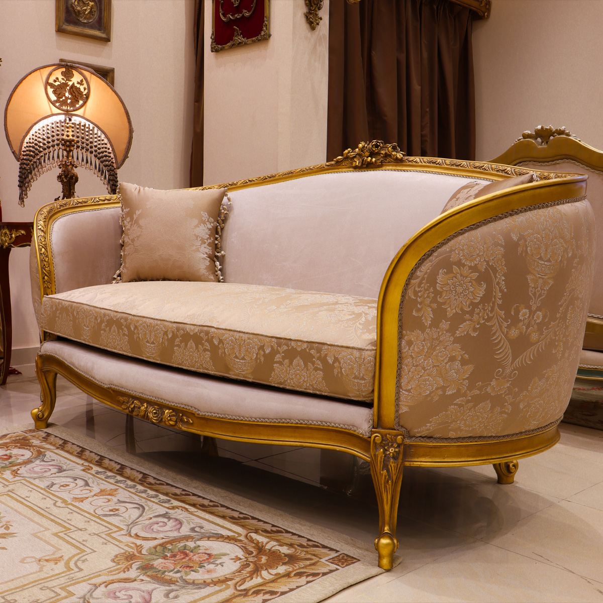 Handmade Eco Gold Loveseat