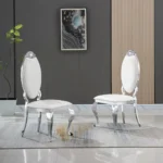 DC3000 Two Stainless Steel and Leather Dining Chairs by Artisan Furniture - Image 11