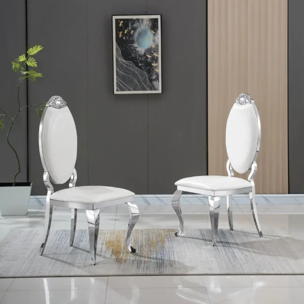 DC3000 Two Stainless Steel and Leather Dining Chairs by Artisan Furniture - Image 11