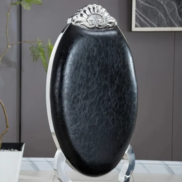 DC3000 Two Stainless Steel and Leather Dining Chairs by Artisan Furniture - Image 3