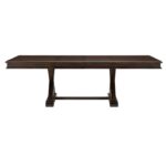 Driftwood charcoal Cardano Collection Trestle Dining table By Homelegance 11