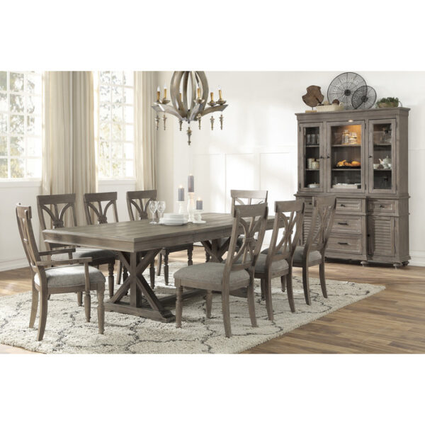 Driftwood light brown Cardano Collection Dining table By Homelegance 10