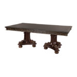 Dark cherry finish with gold tipping Catalonia Collection Dining table By Homelegance Luxury Dining Tables Mobilia Cleopatra 14 Dark cherry finish with gold tipping Catalonia Collection Dining table By Homelegance 14