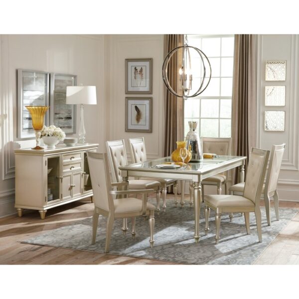 Silver Celandine Collection Dining table By Homelegance 11