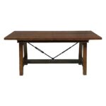 Rustic brown and gunmetal Holverson Collection Dining table By Homelegance Luxury Dining Tables Mobilia Cleopatra 11 Rustic brown and gunmetal Holverson Collection Dining table By Homelegance 11