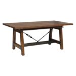 Rustic brown and gunmetal Holverson Collection Dining table By Homelegance Luxury Dining Tables Mobilia Cleopatra 12 Rustic brown and gunmetal Holverson Collection Dining table By Homelegance 12