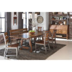 Rustic brown and gunmetal Holverson Collection Dining table By Homelegance Luxury Dining Tables Mobilia Cleopatra 13 Rustic brown and gunmetal Holverson Collection Dining table By Homelegance 13