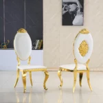 DC3000 Stainless Steel and Leather Dining Chairs by Artisan Furniture Dining Chair & Bench Mobilia Cleopatra 42 DC3000 Stainless Steel and Leather Dining Chairs by Artisan Furniture 42