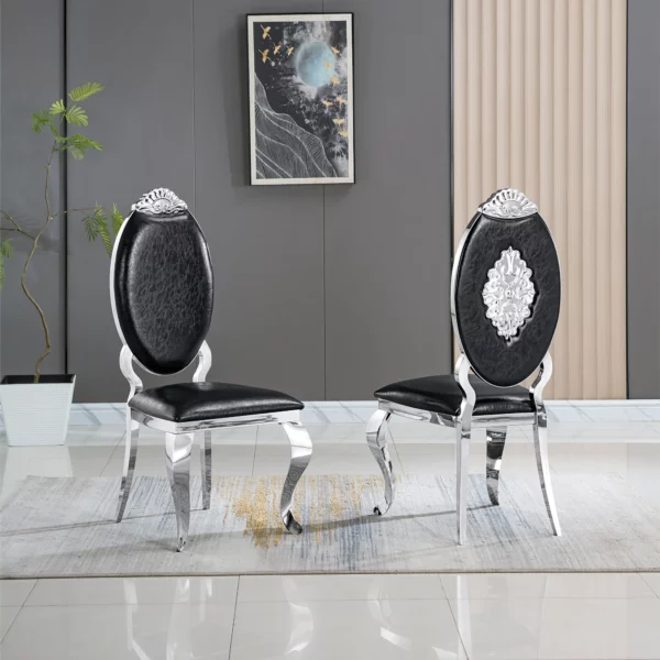 DC3000 Stainless Steel and Leather Dining Chairs by Artisan Furniture 32