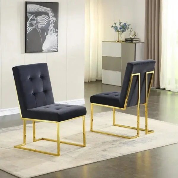 DCK70 Two Dining Room Chairs With Stainless Steel Legs by Artisan Furniture - Image 4