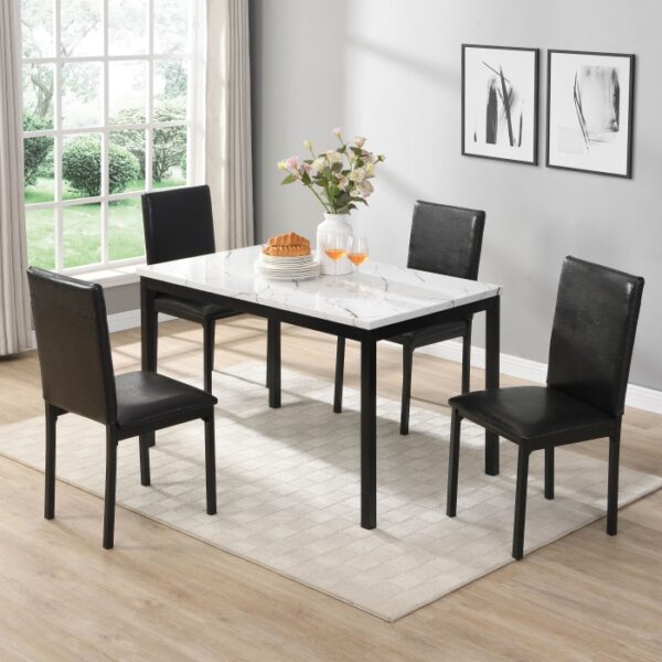 White Tempe Collection Dining table By Homelegance 4