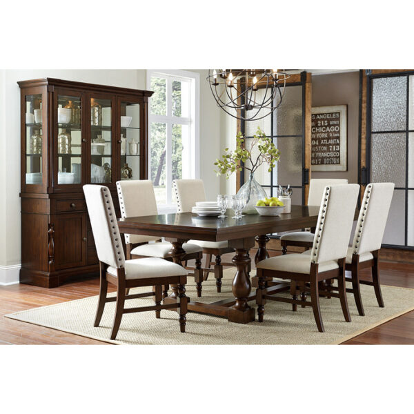 Dark oak Yates Collection Dining Table By Homelegance 9