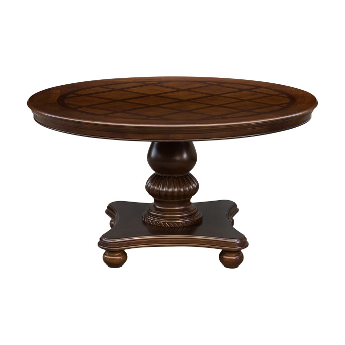 Brown Cherry Round Lordsburg Collection Dining Table By Homelegance