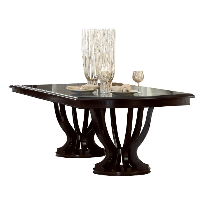 Espresso Savion Collection Dining Table By Homelegance