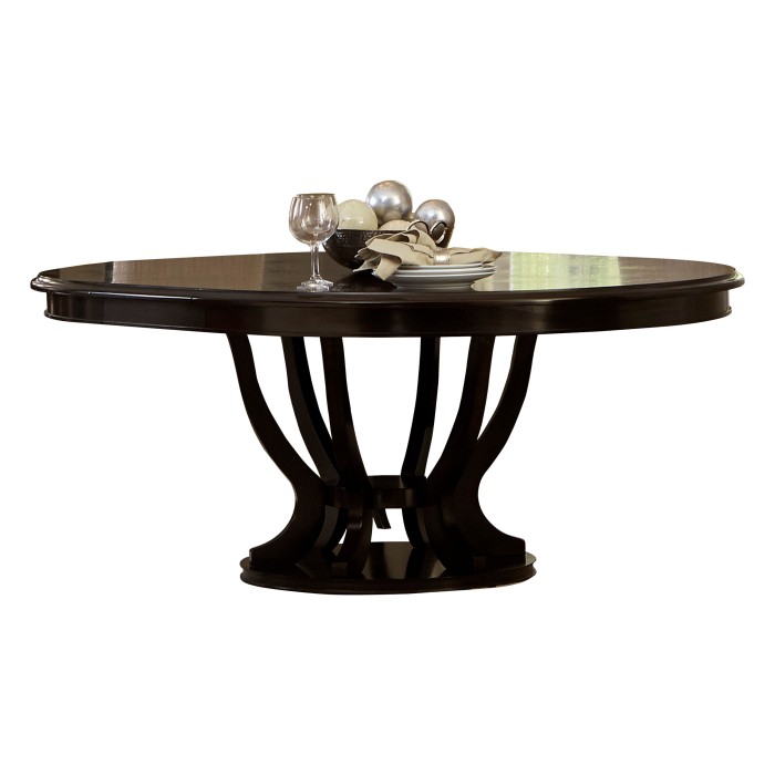 Espresso Oval Pedestal Table Savion Collection Dining Table By Homelegance