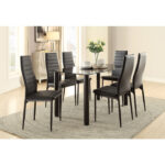 Black metal Florian Collection Dining Table By Homelegance 11