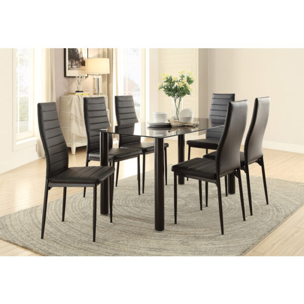 Black metal Florian Collection Dining Table By Homelegance 8
