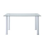 White Florian Collection Dining Table By Homelegance 9