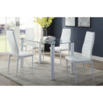 White Florian Collection Dining Table By Homelegance 11
