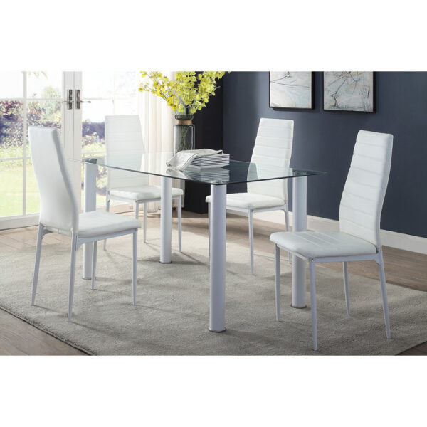White Florian Collection Dining Table By Homelegance 8