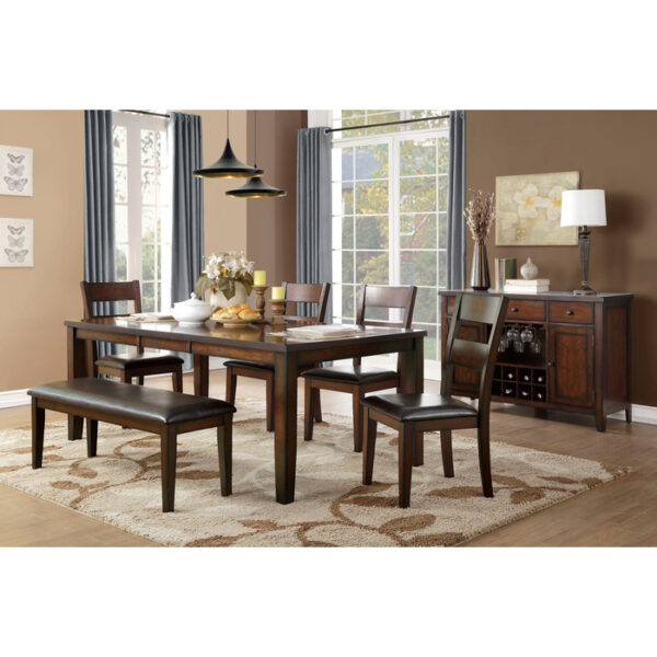 Cherry Mantello Collection Dining Table By Homelegance 11