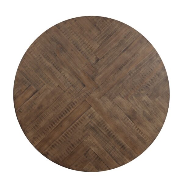 Burnished brown finish and gray metal finish Fideo Collection Dining Table By Homelegance 9