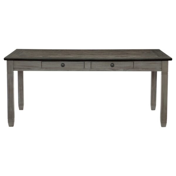 Coffee and antique gray Granby Collection Dining Table By Homelegance 8