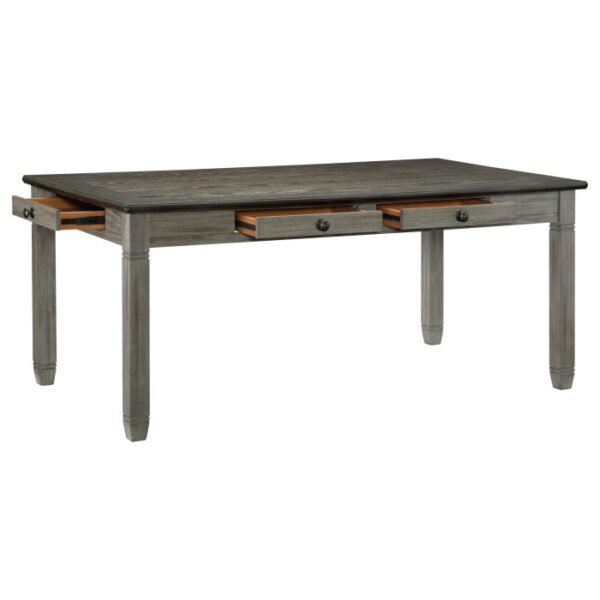 Coffee and antique gray Granby Collection Dining Table By Homelegance 9