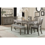 Coffee and antique gray Granby Collection Dining Table By Homelegance Luxury Dining Tables Mobilia Cleopatra 15 Coffee and antique gray Granby Collection Dining Table By Homelegance 15