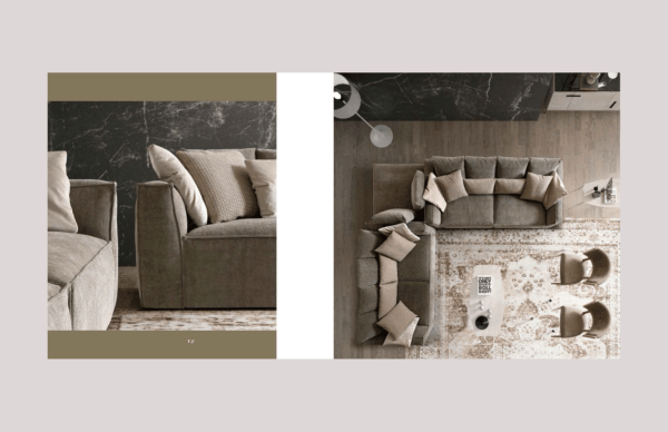 Italian Living Room Piuma Sectional p12619 By ESF Furniture 11