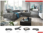 Leather Gray Camelia Sectional w/Bed and Storage p9427 By ESF Furniture 12