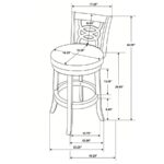 Calecita Swivel Bar Stools with Upholstered Seat Cappuccino (Set of 2) 101930 By Coaster Furniture 20