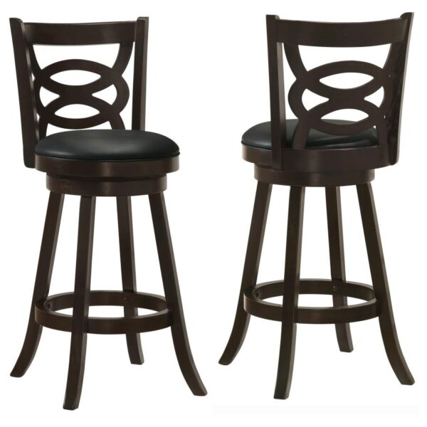 Calecita Swivel Bar Stools with Upholstered Seat Cappuccino (Set of 2) 101930 By Coaster Furniture 10