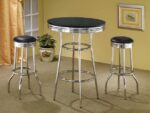 Theodore Upholstered Top Bar Stools Black and Chrome (Set of 2) 2408 By Coaster Furniture 14