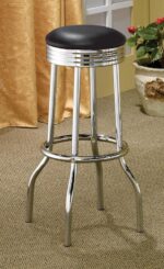 Theodore Upholstered Top Bar Stools Black and Chrome (Set of 2) 2408 By Coaster Furniture 13