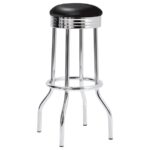 Theodore Upholstered Top Bar Stools Black and Chrome (Set of 2) 2408 By Coaster Furniture 16
